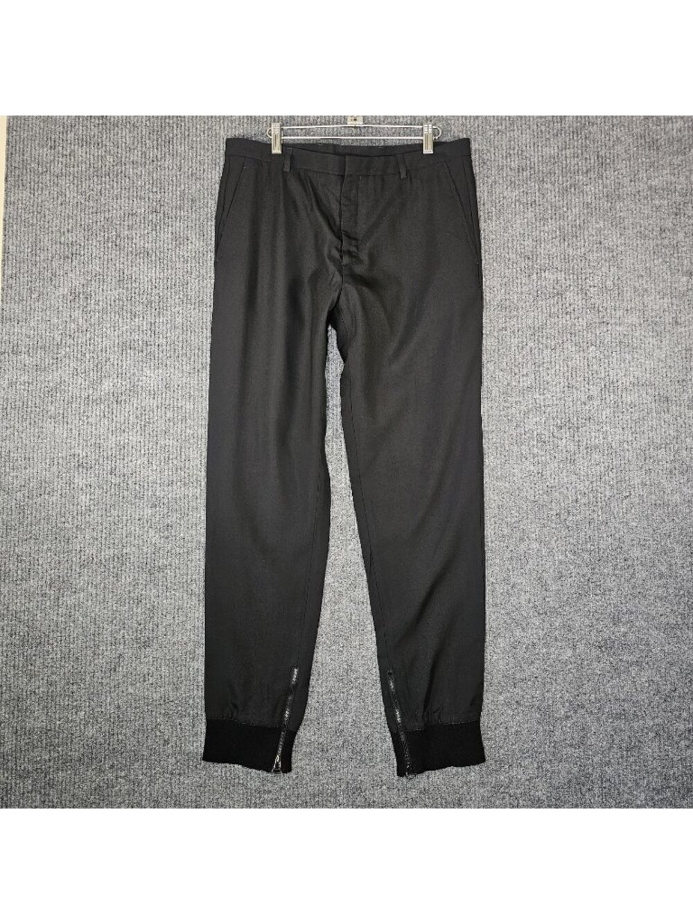 LANVIN Mens trouser pants sz IT 50 wool blend ankle zip 34 x 31